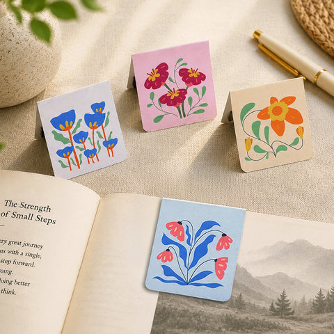 Bloom Garden Magnetic Bookmarks – Set of 4