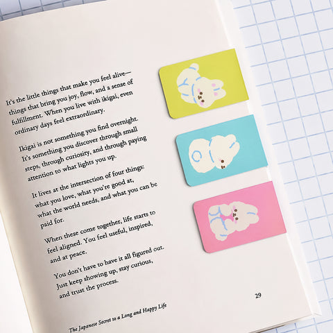 Bunny Hops Magnetic Bookmarks – Set of 5