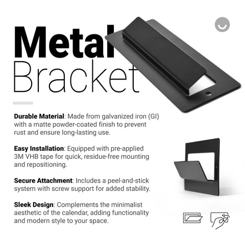Mono 2026 Wall Calendar with Metal Bracket