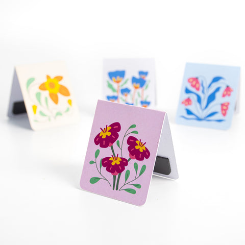 Bloom Garden Magnetic Bookmarks – Set of 4
