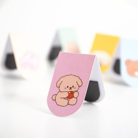 Teddy Hugs Magnetic Bookmarks – Set of 5