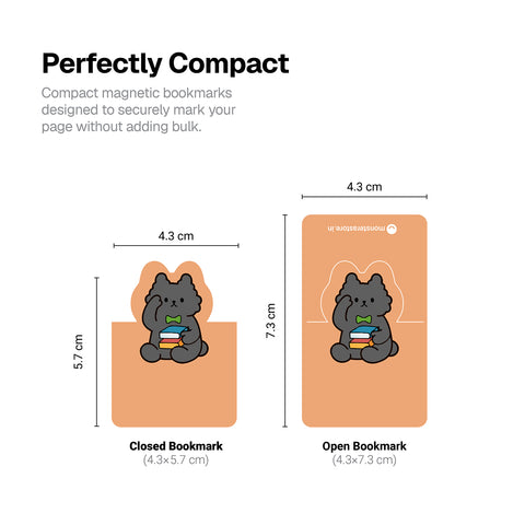 Cozy Cats Magnetic Bookmarks – Set of 4