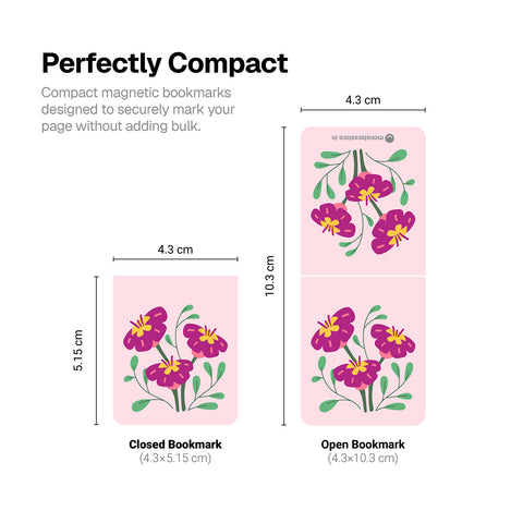 Bloom Garden Magnetic Bookmarks – Set of 4