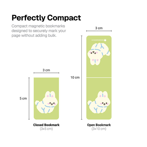 Bunny Hops Magnetic Bookmarks – Set of 5