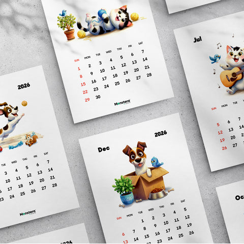 Pawtail 2026 Desk Calendar