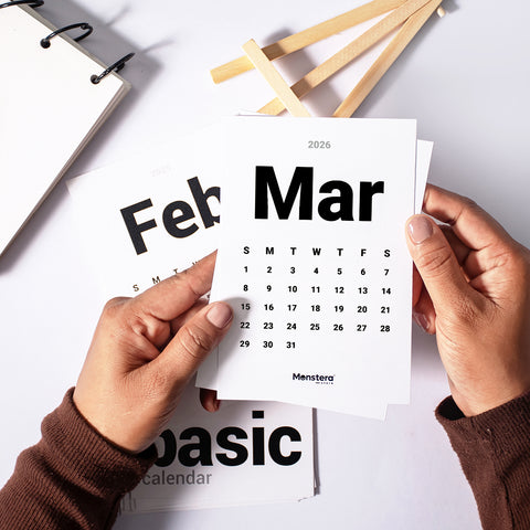 Basic 2026 Desk Calendar